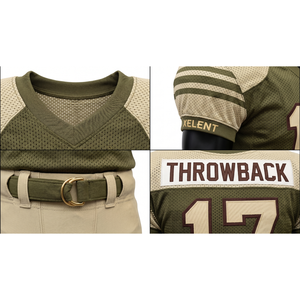Conjunto Personalizable de Camiseta de Fútbol Americano de Malla y Pantalones Acolchados para Hombres y Jóvenes - Patrón con Nombre del Jugador - Product Image 4