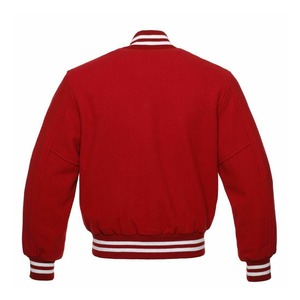 2024 Custom Logo Chenille Work Varsity Baseball <b>Jacket</b> for <b>Men</b> High Quality Wool Fabric <b>Thin</b> Leather Sleeve Bomber Stand Winter - Product Image 2