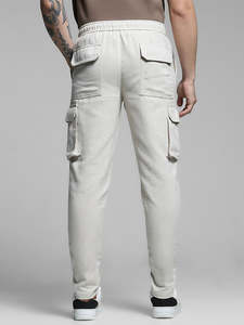 Pantalon de survêtement unisexe en polaire, taille élastique, poches cargo, couleur unie, coupe classique, pour toutes les saisons, vêtements d'extérieur - Product Image 3
