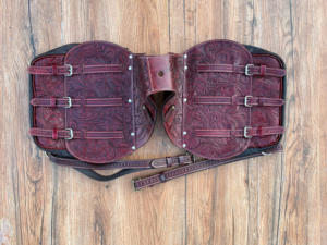 กระเป๋าแซดเดิลสไตล์ตะวันตก & กระเป๋าหนังแท้สลักลายดอกไม้สำหรับใส่ม้า - Product Image 4