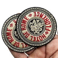 Conjunto de parches bordados con diseño de cereza y Roma para chaquetas de mujer