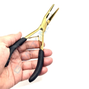 Alicate Profesional de 7 Pulgadas para Extensiones de Cabello, Acero Inoxidable, Punta Larga, Herramienta para Micro Anillos y Nano Beads - Product Image 3