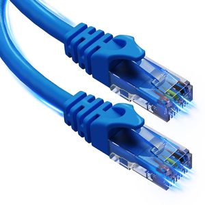 สายเคเบิลอีเธอร์เน็ต1.5ft Cat 6ความเร็วสูง RJ45สายต่ออินเทอร์เน็ตของคอมพิวเตอร์สำหรับการเล่นเกม WIFI ในร่มและกลางแจ้งสีฟ้าเพื่อความสะดวกในการใช้งาน - Product Image 1