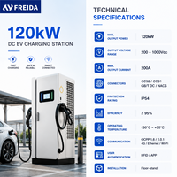 Nuevo Cargador de CC para Vehículos Eléctricos de 120 kW, Estación de Carga Rápida CCS2, Vehículo Eléctrico Comercial, OEM, ODM