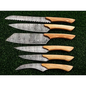 Kitchen <b>Knife</b> <b>Set</b> Stainless Steel Professional Chef <b>Knife</b> <b>Set</b> with <b>Sharp</b> Blade and Wooden Handle - Product Image 4