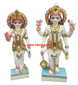 บริสุทธิ์สีขาวหินอ่อนลักษมีแม่รูปปั้น - Product Image 3