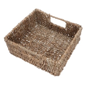 <b>Square</b> seagrass <b>basket</b> with attached handle Handmade Storage <b>Basket</b> Wholesale eco-friendly Made Viet Nam - Product Image 1