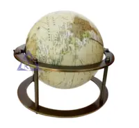 Globo terráqueo terrestre que gira la Tierra, mapa del mundo marino, mesa superior, arte educativo