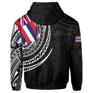 Sudadera con Capucha Hawaiana Tribal con Diseño Personalizado OEM, Sublimación con Impresión Completa, Sudadera con Capucha Polinesia con Corte y Costura Personalizados, Sudaderas con Capucha con Patrón Maorí Personalizado - Product Image 5