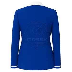 Blazer Cruzado Personalizado para Mujer de la Hermandad Griega Zeta Phi Beta ZBP, Ropa Griega con Logotipo Bordado, Blazers para Mujer - Product Image 5