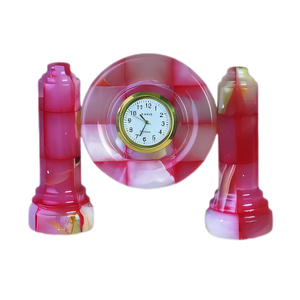 New Arrival Designer Handmade Onyx Marble <b>Clock</b> Attractive Onyx Marble <b>Clock</b> For Reception Desk And Living Space - Product Image 5