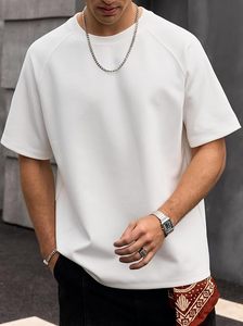 เสื้อยืดโอเวอร์ไซส์ผ้าฝ้ายแท้ 100% น้ำหนัก 220 กรัม พิมพ์ลายตามสั่งที่ไหล่ สไตล์ฮิปฮอป ไซส์พลัส ผ้าฝ้ายแท้ 100% ทรงบ็อกซี่ สำหรับผู้ชาย - Product Image 3