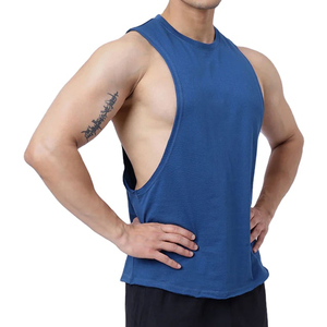 Quick Dry Athletic <b>Sports</b> <b>Tank</b> <b>Top</b> Workout Clothing Fitness Wear Men's Gym Vest Wholesale Low Price Sleeveless OEM Plain - Product Image 1