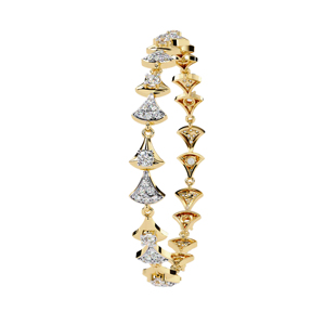 Pulsera de Diamantes de Lujo para Mujer, Chapada en Oro de 18K, Diseño de Cadena con Eslabones Triangulares Geométricos, Joyería para Uso Diario - Product Image 2