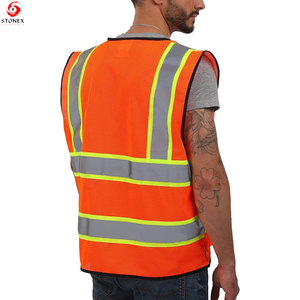 Chaleco de Seguridad Reflectante ANSI Clase 2, Chaleco Utilitario Ligero Personalizado, Cinta Reflectante de Alta Visibilidad, Construcción, Almacén - Product Image 2