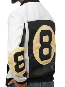เสื้อแจ็คเก็ตบอมเบอร์สีดำและสีขาวของเอธาน - Product Image 2