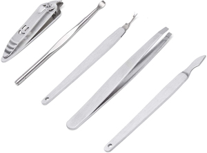 Premium Quality High-End <b>Professional</b> Lightweight Manicure Pedicure Set Stainless Steel Instruments Reusable 5-in-1 <b>Nail</b> <b>Clipper</b> - Product Image 3