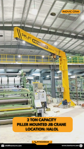 Grúa de Brazo Articulado INOVIC PowerLift para Montaje en Pilar – Polipasto Eléctrico Motorizado de 1 Tonelada, Alcance de Brazo de 5m, Altura de Elevación de 3m, de Alta Resistencia - Product Image 4