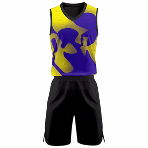Conjunto de baloncesto reversible personalizable, ropa deportiva transpirable de secado rápido, sublimación, diseño personalizado, logotipo, uniforme de talla grande - Product Image 1