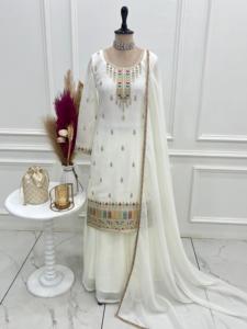 ชุดชาราผ้าไหมกรุบกรอบมาใหม่งานปักลำดับแฟนซี2.2M dupatta บูติกคุณภาพเยี่ยมขายส่งจำนวนมาก - Product Image 5