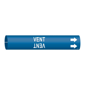 เครื่องหมายท่อแบบยืดหยุ่น Brady VENT Snap-On มองเห็นได้ชัดเจน ทนทาน ขนาด 0.8125 นิ้ว x 8 นิ้ว สำหรับท่อระบายอากาศ - Product Image 2