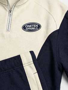 Ensemble de survêtement pour homme Oneten Apparels, couleur marine, blocs de couleurs, sweat-shirt à demi-zip et pantalon de jogging - Product Image 6