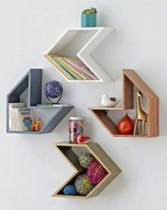 Industrial Oval Wall <b>Shelf</b> Metal Frame Wood <b>Shelves</b> Five Tier Durable Storage Rack for Living Room wall <b>shelf</b> - Product Image 5