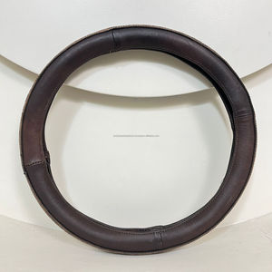 ที่หุ้มพวงมาลัยหนังวัวแท้แบบสี่ล้อลายดอกไม้อุปกรณ์เสริมภายในรถ SUV รถบรรทุก - Product Image 5