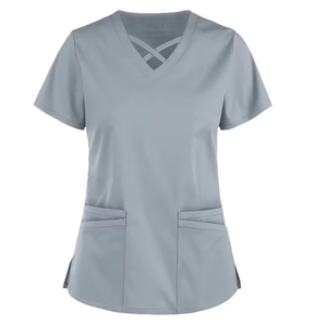 Short Sleeve Unisex Hospital Logo <b>Uniform</b> <b>Scrubs</b> Suit Hospital Medical Doctor Nurse Disposable Breathable Medical <b>Scrubs</b> - Product Image 6