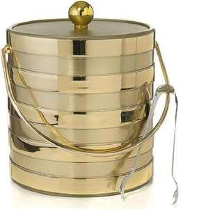 Golden Ice Bucket New Metal Luxury Handmade Metal Wine <b>Cooler</b> Professional Barware for Hotel Supply With Ice Scoop - Product Image 5