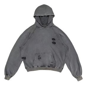 Sweat-shirts unisexes en coton 100 % de haute qualité pour hommes, style streetwear, effet vieilli, collection hiver 2026, personnalisables, vente en gros - Product Image 1