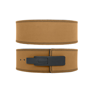 Cinturón de levantamiento de pesas de cuero vacuno con hebilla antideslizante y soporte lumbar para gimnasio, levantamiento de potencia y entrenamiento de fuerza - Product Image 1