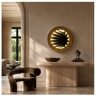 Miroir mural LED décoratif au design artistique unique et durable pour la décoration intérieure moderne de la maison