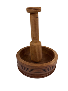 Ensemble mortier et pilon en bois écologique et durable pour la vente en gros |   Moulin à épices en bois naturel |   Broyeur d'herbes |   Ustensile de cuisine fait main - Product Image 3