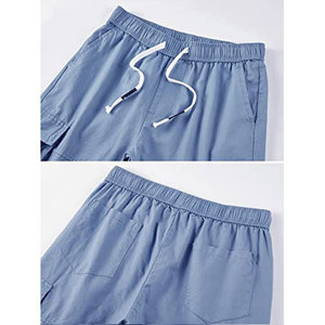 Pantalones Cortos Cargo Casuales de Algodón para Mujer, al por Mayor, Personalizados, de Color Sólido, con Cordón en la Cintura, Multibolsillos, Transpirables, Estilo Casual - Product Image 3