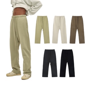 Wholesale High Quality Men's Sweatpants Fleece Casual Cotton Streetwear Sweatpants Straight-Leg Baggy Sweatpants for Men - Product Image 5