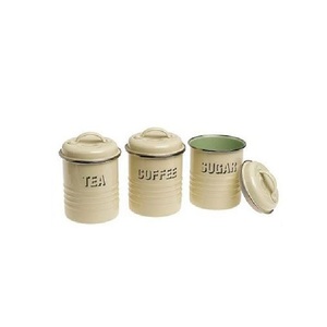 Best Trending American Style Metal Food Storage Canister With Wood Lid Finished For Kitchen Ware Food Storage Canister - Product Image 5