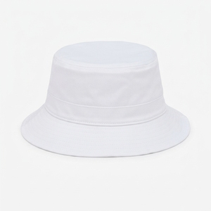 Wholesale White <b>Bucket</b> <b>Hat</b> Solid Color Cotton Unisex Casual Spring Summer Outdoor Wear 56-58CM - Product Image 2