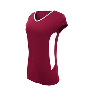 <b>Women's</b> Breathable Volleyball Uniform <b>Set</b> Sleeveless Top With Shorts Sublimation Print Polyester Material Orange And Gray Design - Product Image 6