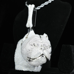 Pendentif Hip Hop personnalisé en argent pour homme, entièrement serti de Moissanite VVS, passe le test du diamant - Product Image 3