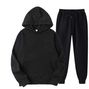 Sudaderas con capucha de gran tamaño con logotipo personalizado de algodón Unisex, sudaderas con capucha lisas en blanco de talla grande impresas, conjunto de sudaderas para hombres de invierno - Product Image 5