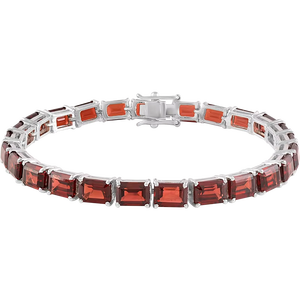 Pulsera de Granate en Plata de Ley 92.5 KLSB-20433 - Product Image 1