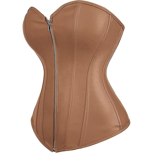 Women's Plus Size Customizable Leather Bust Corset Top <b>Tummy</b> <b>Control</b> Eco-Friendly Breathable Features Padded Buttocks Design for - Product Image 1