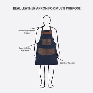 Luxury Hospitality Service Apron Canvas <b>Bar</b> Worker Vest Custom Brand Logo with Pockets Waitress Catering Fine Dining Server - Product Image 3