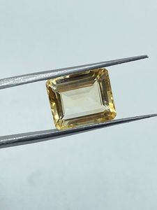 Pierre précieuse naturelle Citrine de qualité supérieure, taille baguette, qualité supérieure, 5,75 carats, 10x12 mm - Product Image 4
