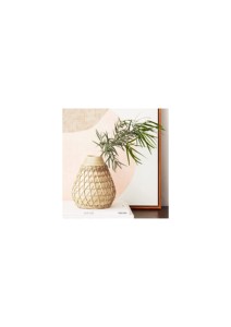Jarrón de Mimbre Natural Ecológico, Portaflores Vintage, Cesta de Paja Hecha a Mano para Decoración de Bodas Modernas, Jarrones para Flores - Product Image 5