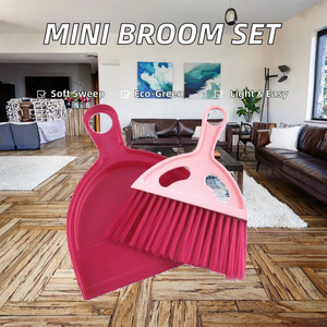 TECHNOFIRST SOLUTION Juego de Escoba y Recogedor Compacto Premium Ecológico, Mini Barredora de Mesa con Mango de Plástico PP y Cepillo de PET Suave - Product Image 4