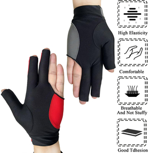 Guantes de Snooker Transpirables de Tela Suave con 3 Dedos, Antideslizantes, para Mano Izquierda y Derecha, para Hombre y Mujer - Product Image 4