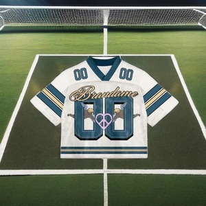 OEM Custom High Quality Polyester Mesh Retro Soccer American Football Jersey Oversized Boxy Shirt Cropped Plus Size Summer - Product Image 4