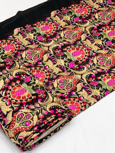 Tela de encaje bordada con patrón cuadrado al por mayor, material de malla con lentejuelas de colores para vestidos de fiesta y moda nupcial - Product Image 3